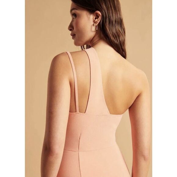 NWT Abercrombie & Fitch Size Medium Tall MT Pink Asymmetrical Midi Dress - Picture 7 of 9